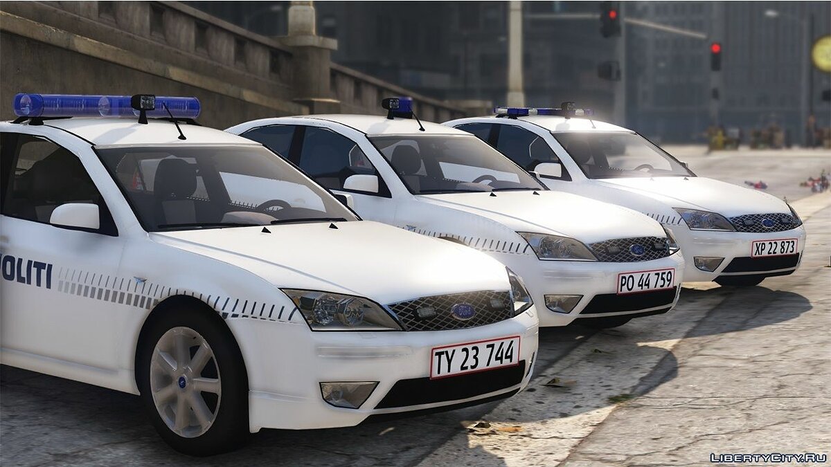 Скачать 2003 Ford Mondeo - Danish Police - Mini Pack [REPLACE/OIV] для GTA 5