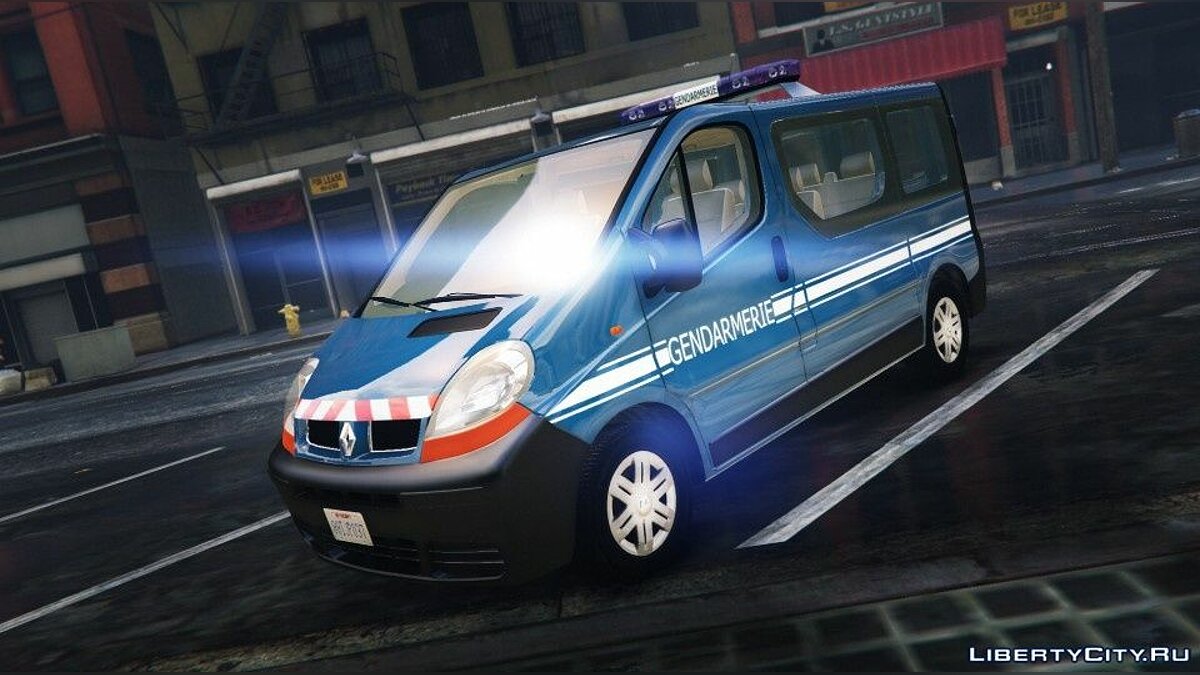 Скачать Renault Trafic II.1 Национальная жандармерия Франции [Add-On |  Template] 1.0 для GTA 5