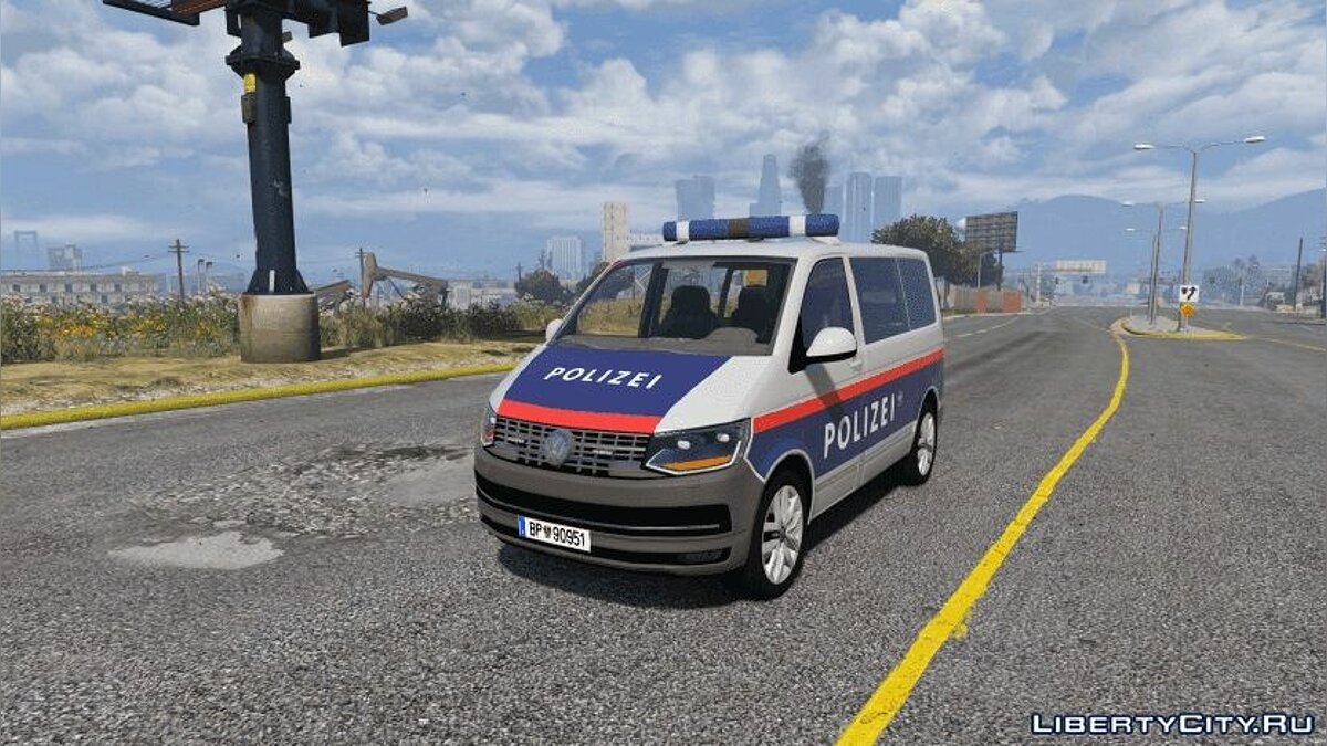 Скачать VW T6 Austrian Police | ELS 1.0 - Австрийская полиция для GTA 5