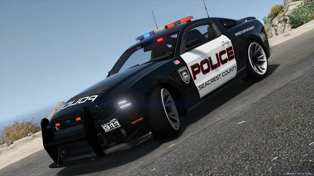 Ford Shelby GT500 | Hot Pursuit Police [Add-On / Replace | Template] 2.0 / GTA 5