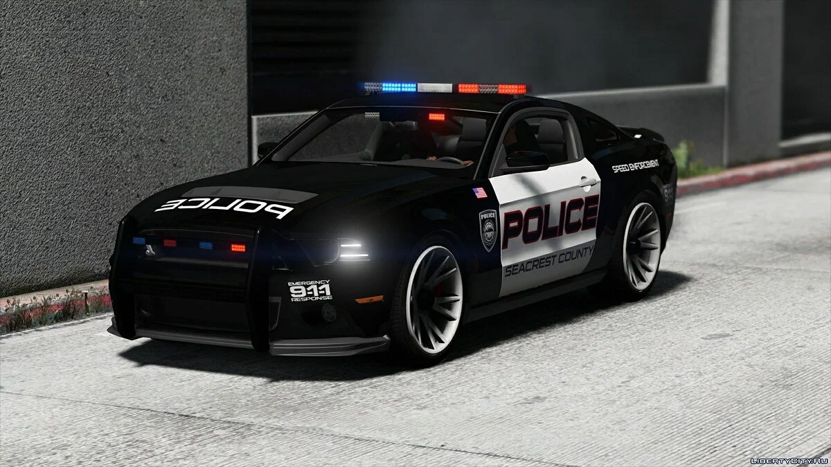 Ford Shelby GT500 | Hot Pursuit Police [Add-On / Replace | Template] 2.0 / GTA 5