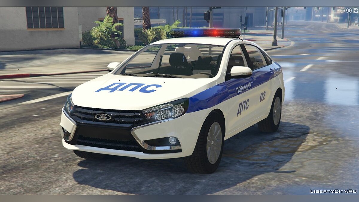 Скачать Lada Vesta Police [Replace] 1.0 для GTA 5