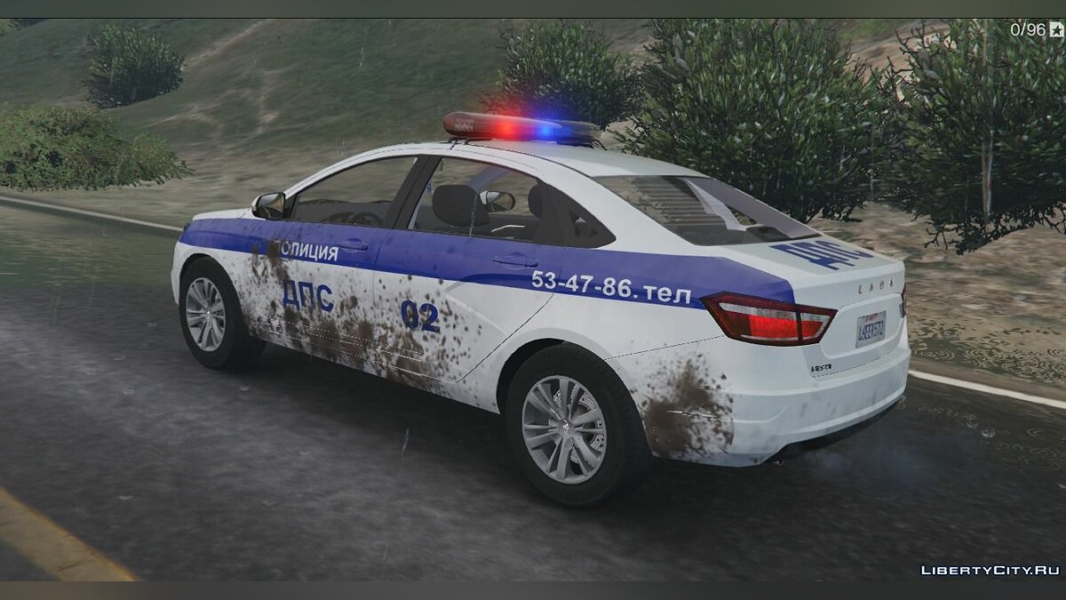 Скачать Lada Vesta Police [Replace] 1.0 для GTA 5