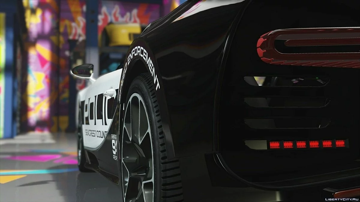 Bugatti Chiron Hot Pursuit Police / GTA 5