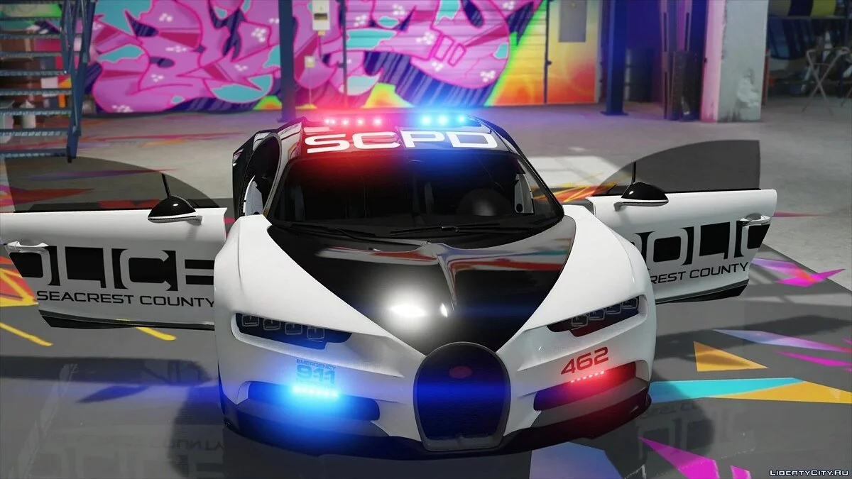 Bugatti Chiron Hot Pursuit Police / GTA 5