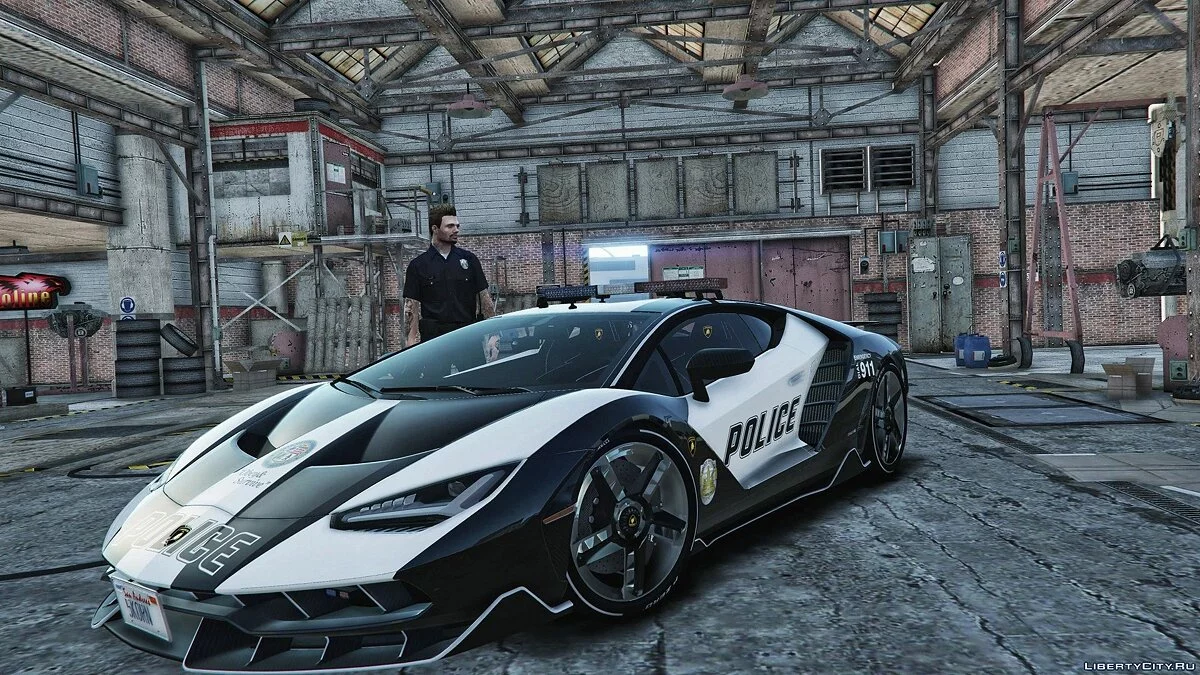 Lamborghini Centenario Lp770-4 Police LSPD v1.3 / GTA 5