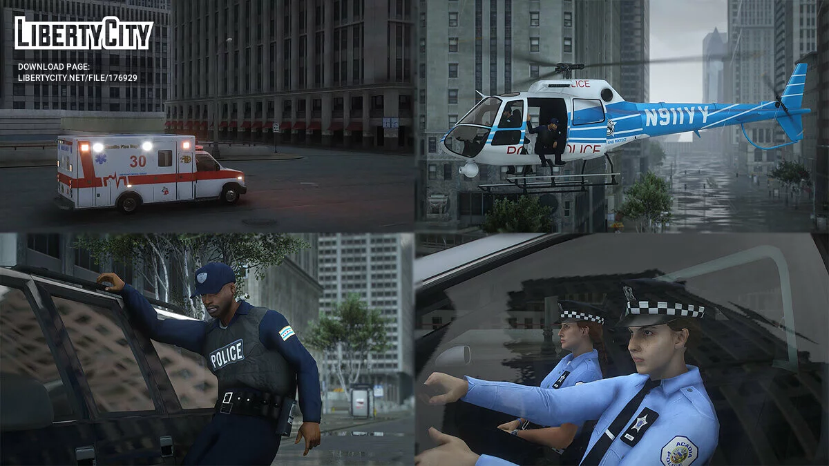 Retro Emergency Vehicles Pack: The Windy City Addon (90s) 1.4.1 / GTA 5
