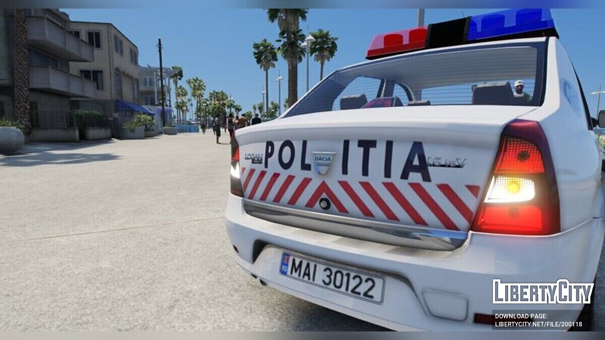 Скачать Dacia Logan 2008 Romanian Police для GTA 5