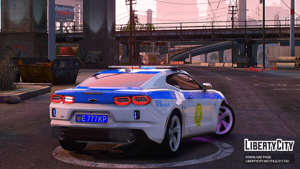 Camaro SS 2023 Патрульная служба Казахстана [Add-On | KZ Plates | Extras | ELS] / GTA 5