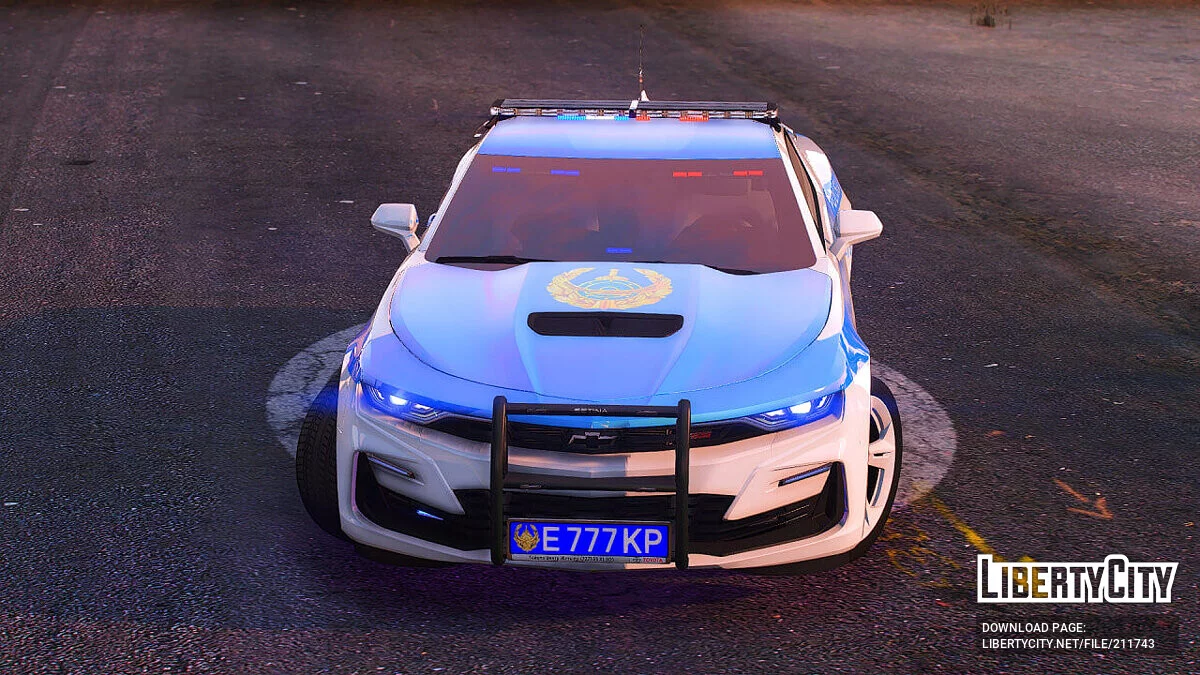 Camaro SS 2023 Патрульная служба Казахстана [Add-On | KZ Plates | Extras | ELS] / GTA 5