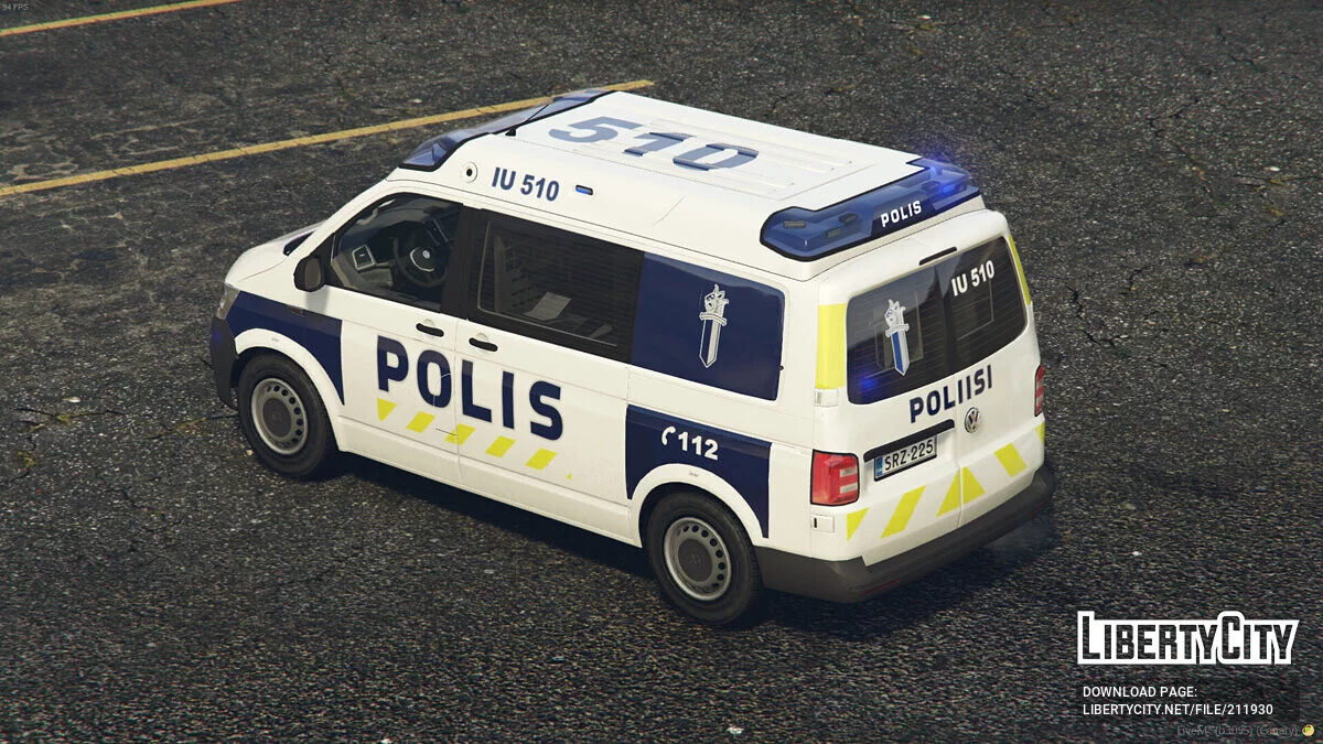 Финская полиция Volkswagen Transporter T6 «Poliisiauto» / GTA 5