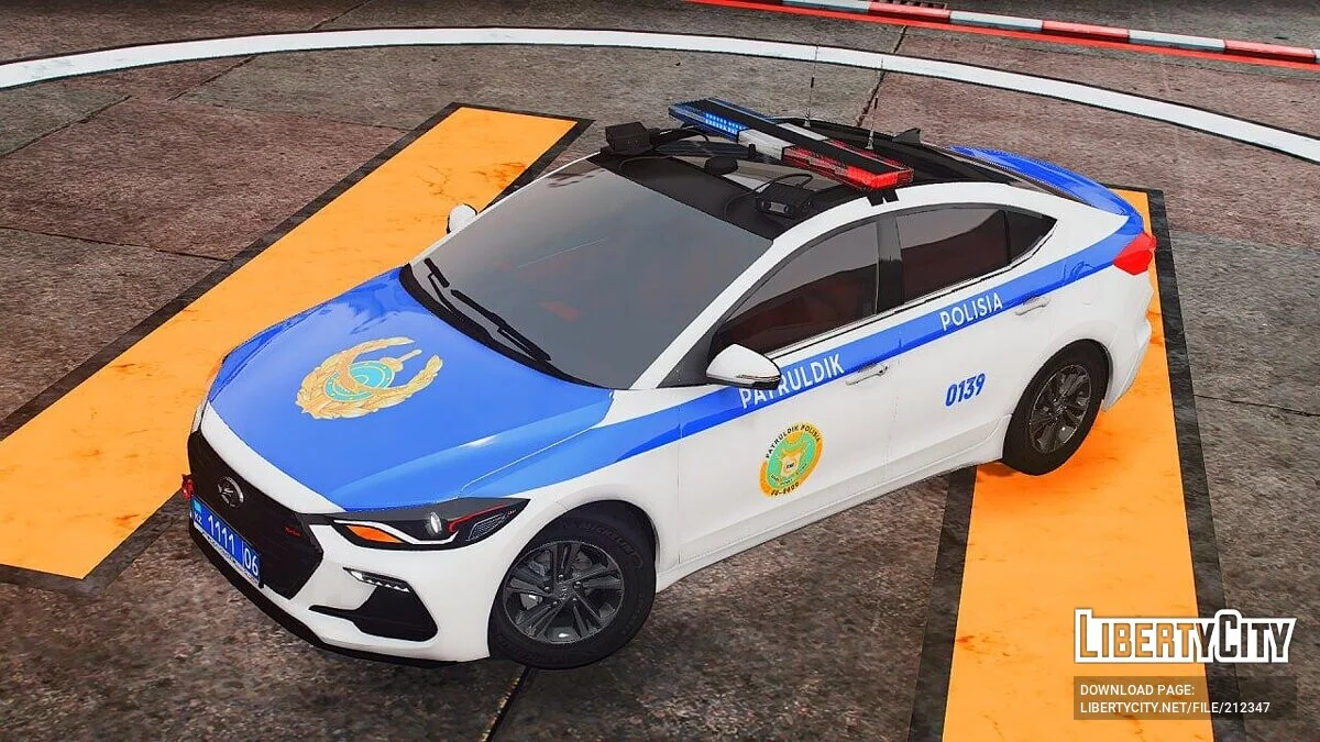 Hyundai Elantra Sport AD 2017 - Patruldik Polisia (Addon, nonELS) v1.0 / GTA 5
