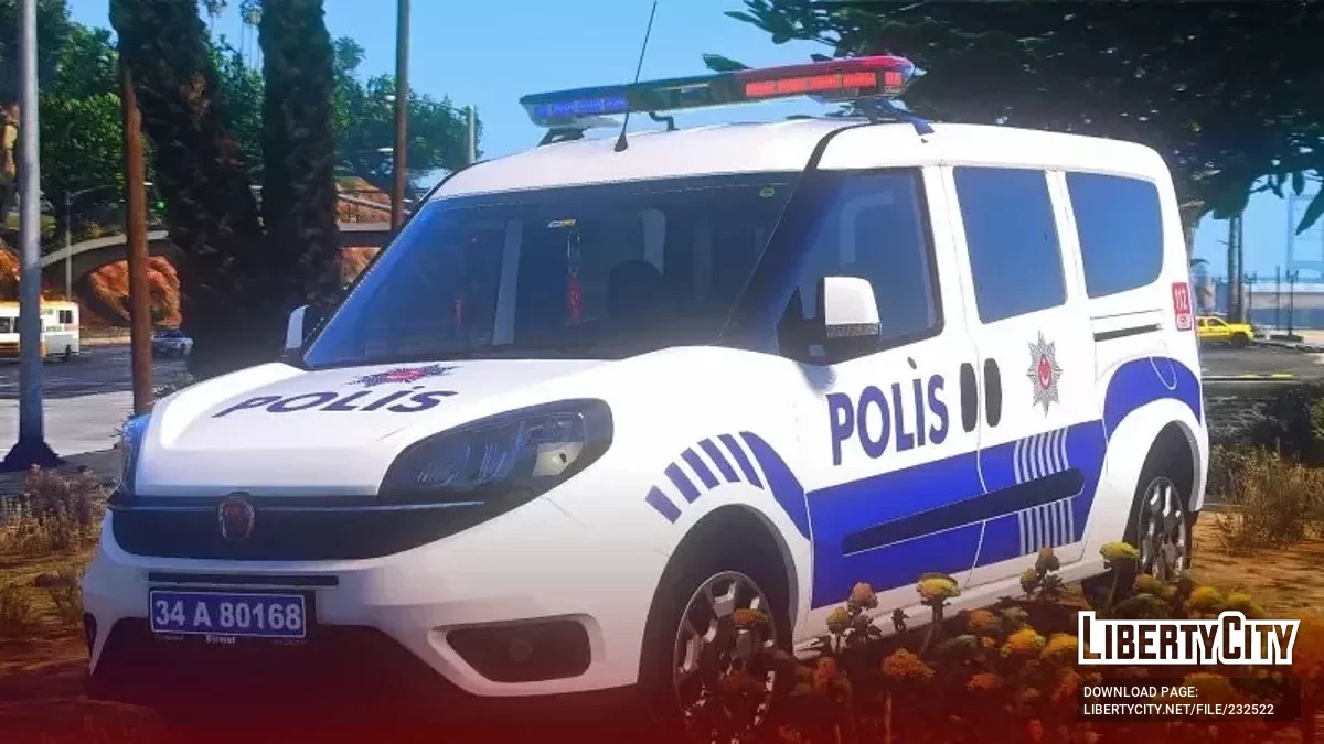 2021 Fiat Doblo Asayiş Polis (Turkish Police) / GTA 5