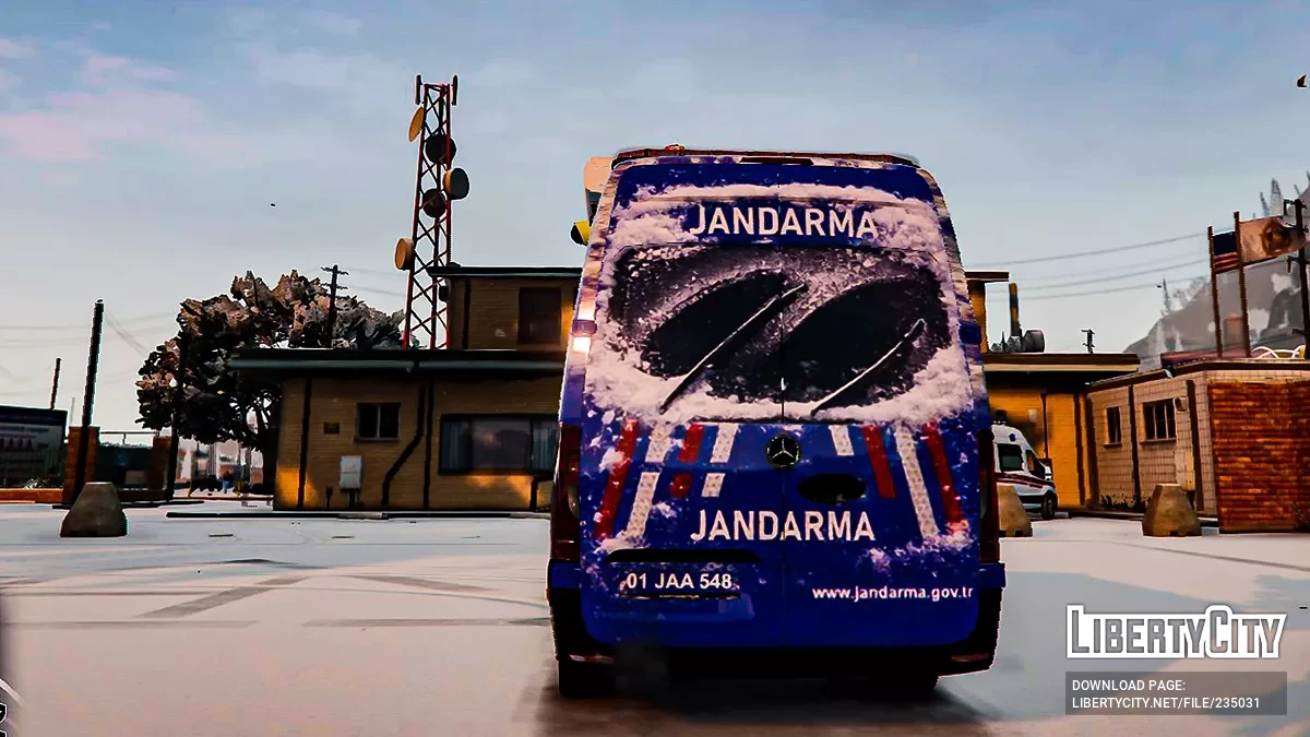Мобильный полицейский участок жандармерии Mercedes Sprinter 2020 (Снежный и Чистый) | ELS) / GTA 5