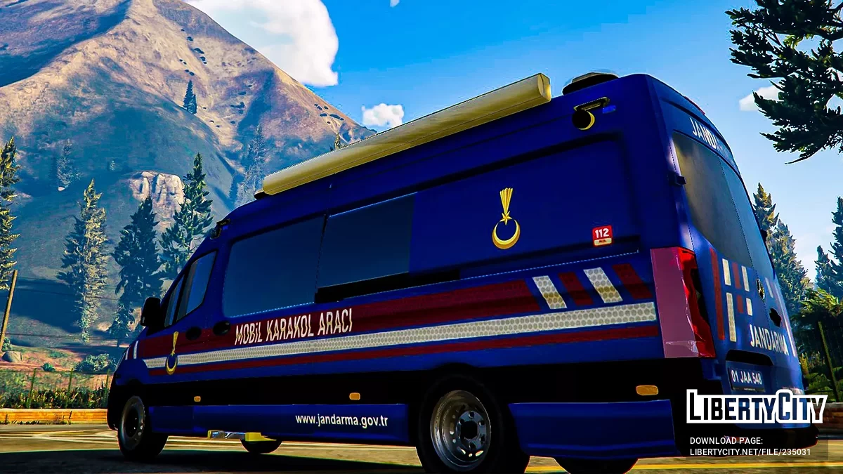 Мобильный полицейский участок жандармерии Mercedes Sprinter 2020 (Снежный и Чистый) | ELS) / GTA 5