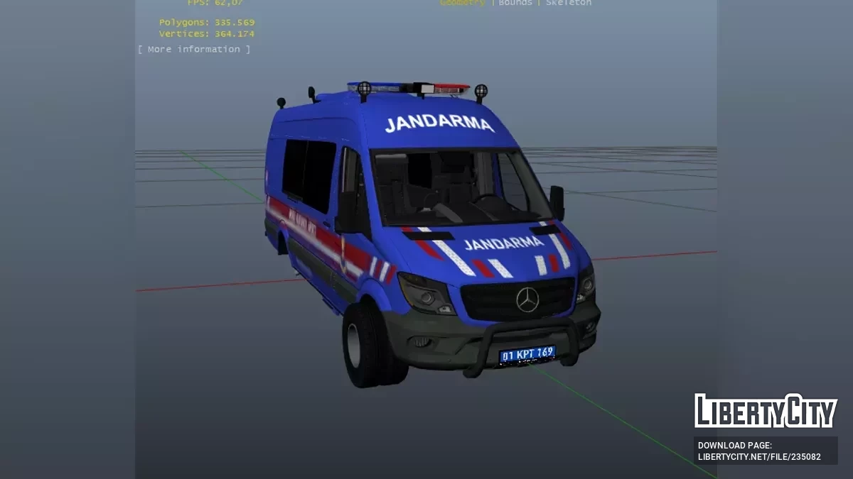 Мобильный участок жандармерии Mercedes Sprinter 2015 / GTA 5