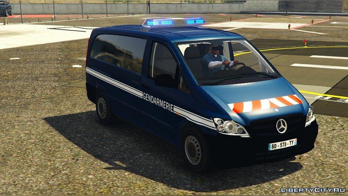 Mercedes Vito Gendarmerie Realiste для GTA 5 - Картинка #2