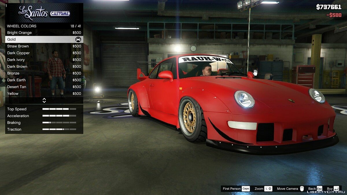 Скачать 1995 Porsche 911 GT2 (993) Rauh-Welt Begriff (RWB) v2.1 для GTA 5