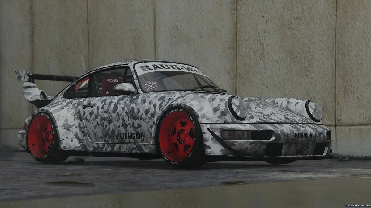 1991 Porsche 911(964) Turbo Hoonigan&Rauh-Welt HQ [Add-On] [Template/Liveries] [Dirt Mapping] Final Version / GTA 5
