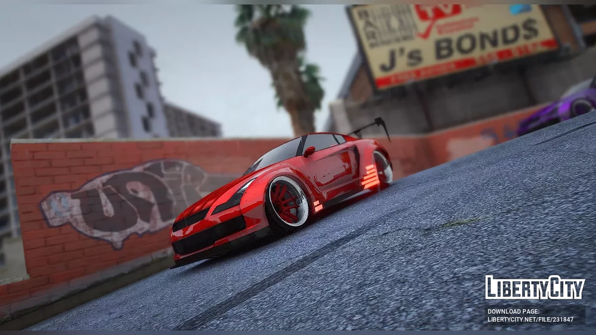 Annis Elegy Retro Custom (широкий бодикит с анимированными огнями) / GTA 5