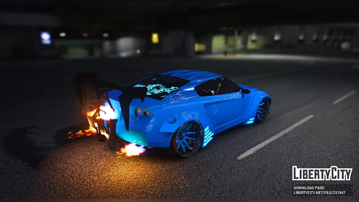 Annis Elegy Retro Custom (широкий бодикит с анимированными огнями) / GTA 5