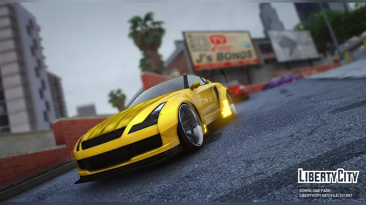 Annis Elegy Retro Custom (широкий бодикит с анимированными огнями) / GTA 5