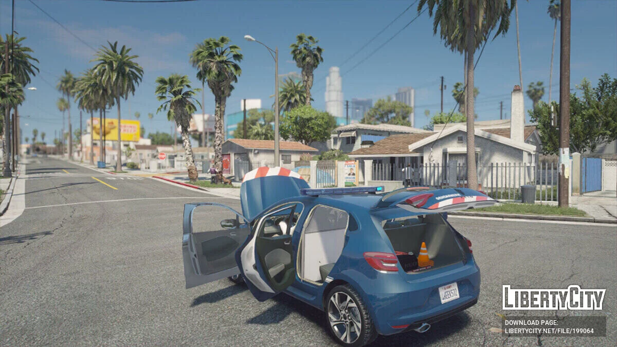 Renault Clio 5 2020 Gendarme ELS [Add-On / Replace] V1.0 / GTA 5