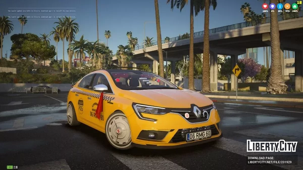 2019 Renault Megane Etiket Taksi / GTA 5