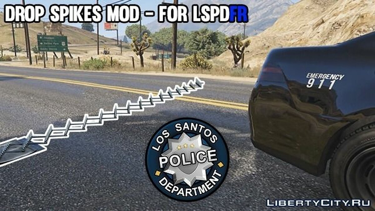 Скачать Drop Spikes Mod (for LSPDFR) v2.5 для GTA 5