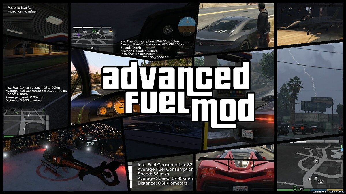 Скачать Advanced Fuel Mod 1.4 для GTA 5