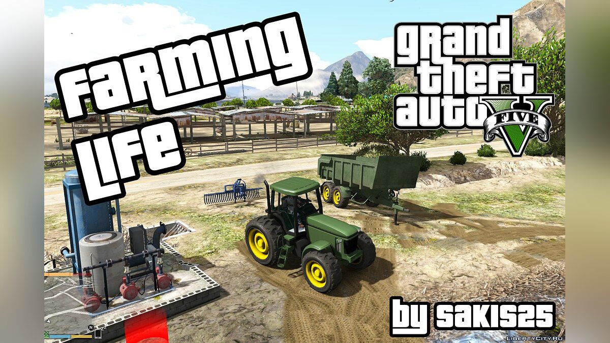 Скачать Farming Life Project - Mod 1.1 - симулятор фермера для GTA 5