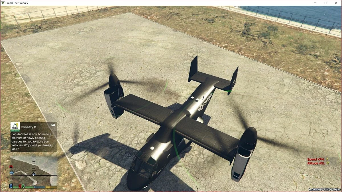 Working Avenger in SP - Функционирующий самолёт "мститель" / GTA 5