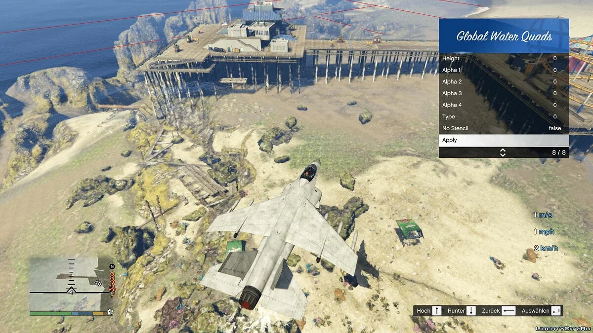 Возможность изменять уровень воды / GTA 5