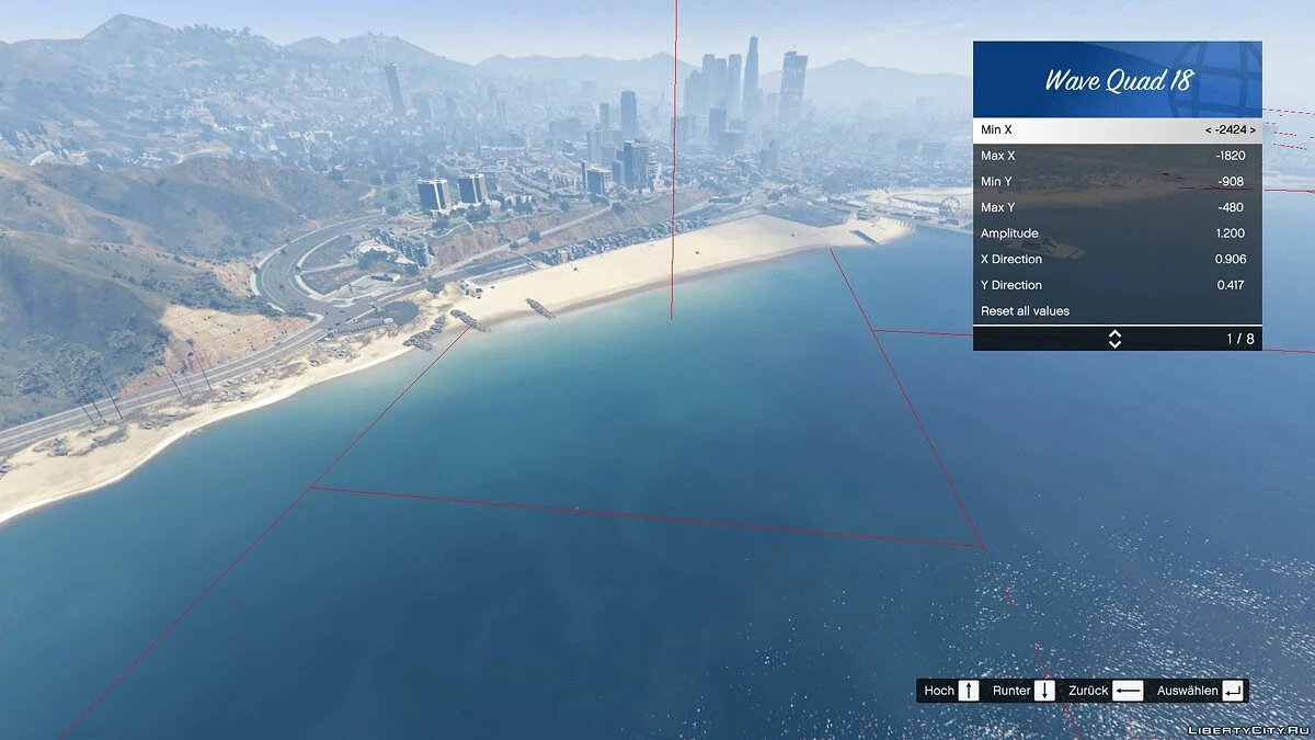 Возможность изменять уровень воды / GTA 5