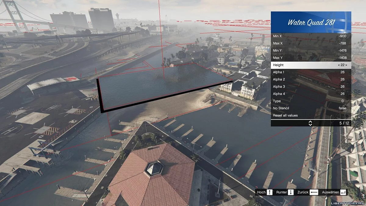 Возможность изменять уровень воды / GTA 5