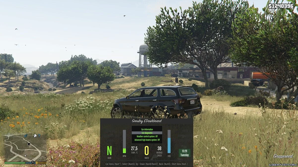 EDashboard 1.01 — GUI приборная панель для авто / GTA 5