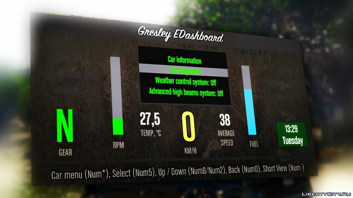 Скачать EDashboard 1.01 — GUI приборная панель для авто для GTA 5