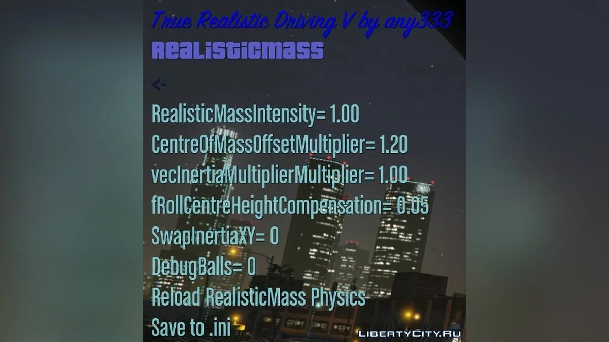 Реалистичная динамика вождения / GTA 5