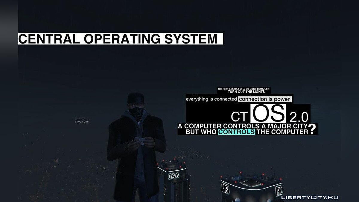 Скачать ctOS V (Watch Dogs Hack Mod) .05pa для GTA 5