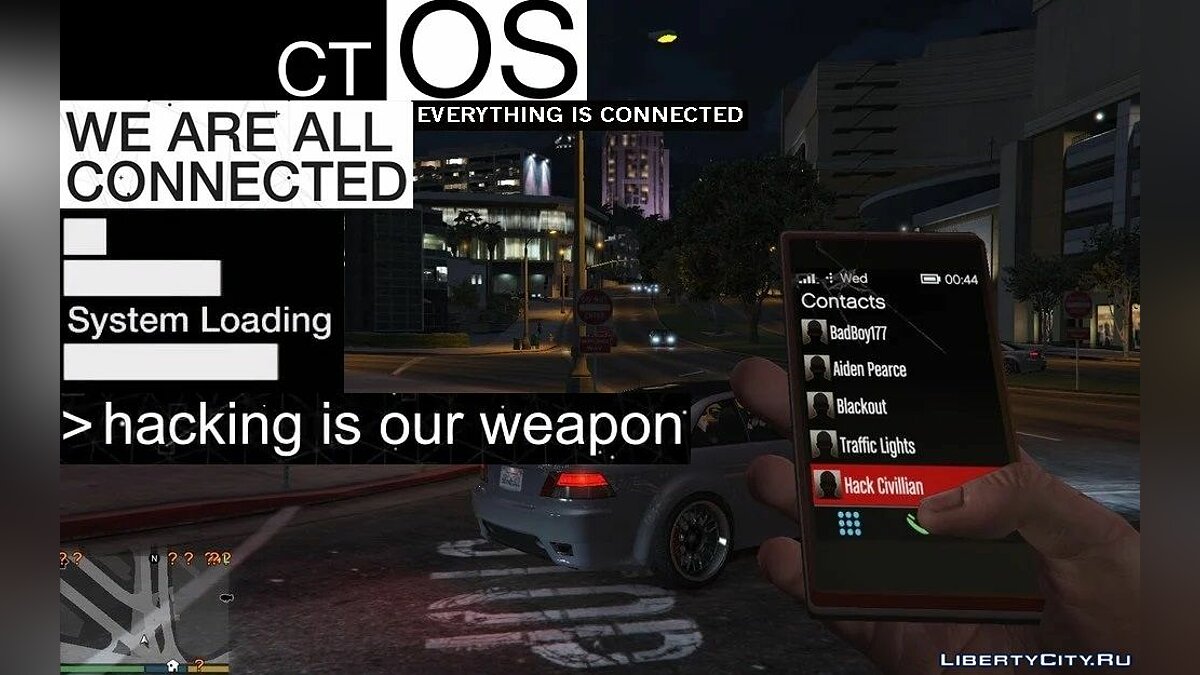 Скачать ctOS V (Watch Dogs Hack Mod) .05pa для GTA 5