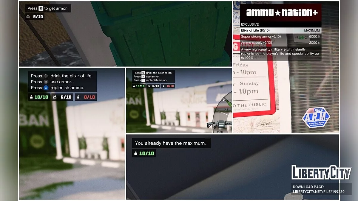 Lives bottle and armor [Gamepad Support] 1.1 / GTA 5