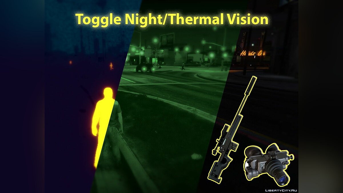 Night/Thermal Vision 1.3.3 для GTA 5 - Картинка #1