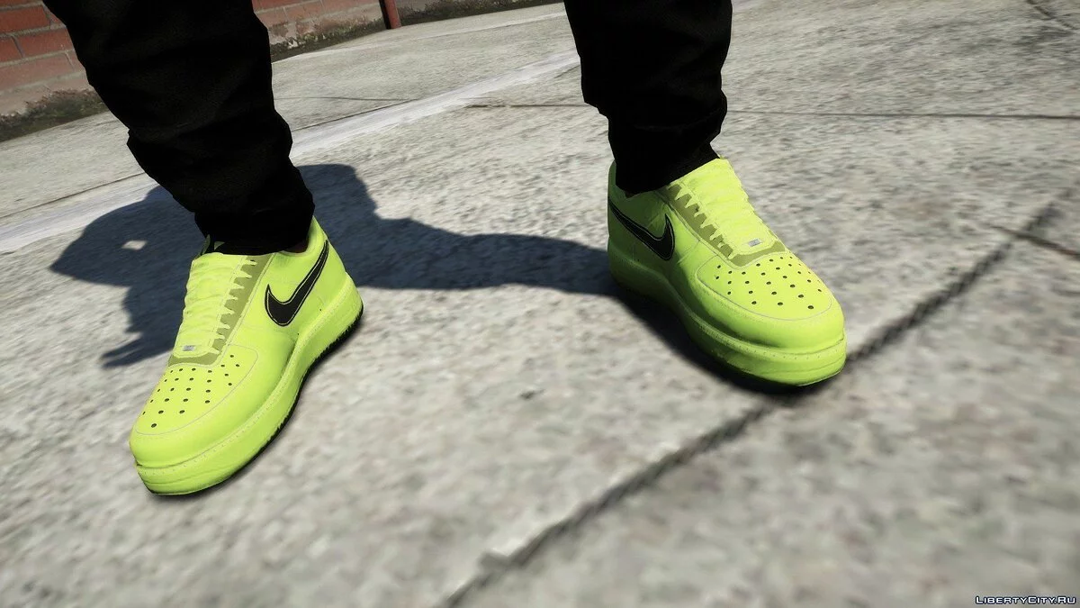 AF1 Volt (зеленый неон) + неоновый DuRag / GTA 5