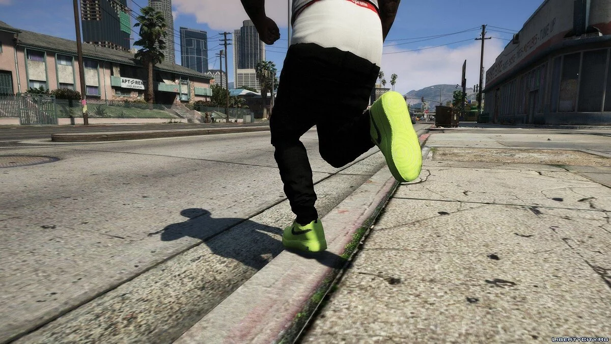 AF1 Volt (зеленый неон) + неоновый DuRag / GTA 5