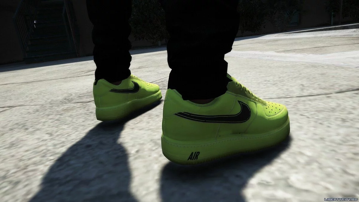 AF1 Volt (зеленый неон) + неоновый DuRag / GTA 5