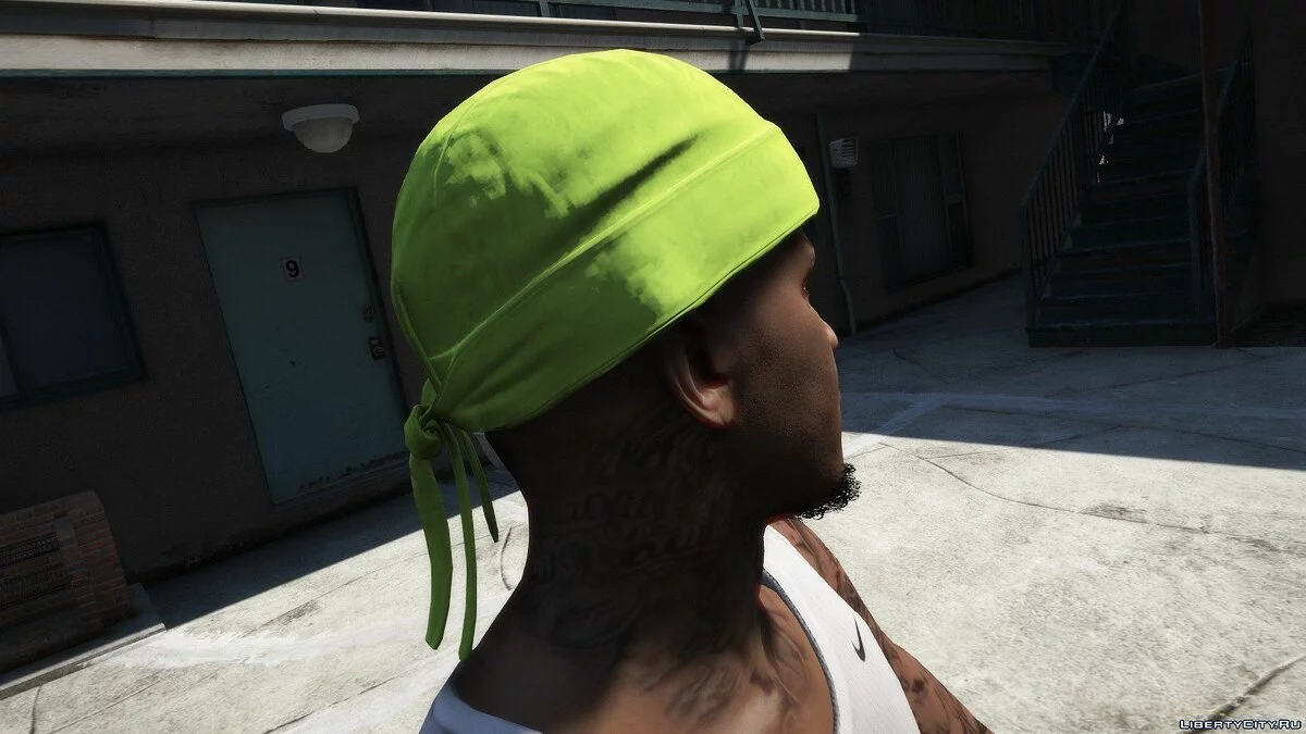 AF1 Volt (зеленый неон) + неоновый DuRag / GTA 5