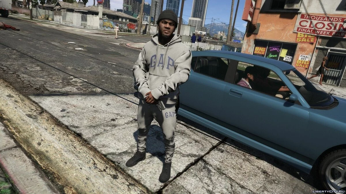 Серый свитшот GAP (худи+джоггеры) / GTA 5
