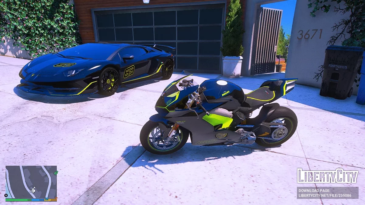 Ливрея Ducati Panigale V4 Lamborghini 63 / GTA 5