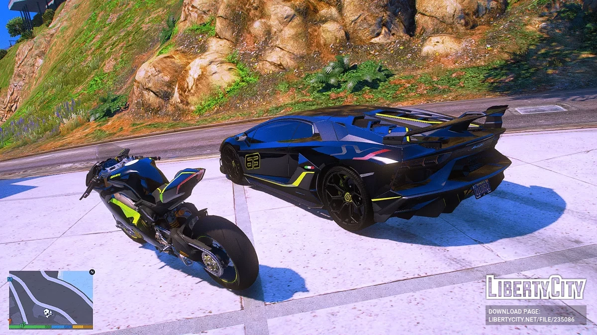 Ливрея Ducati Panigale V4 Lamborghini 63 / GTA 5