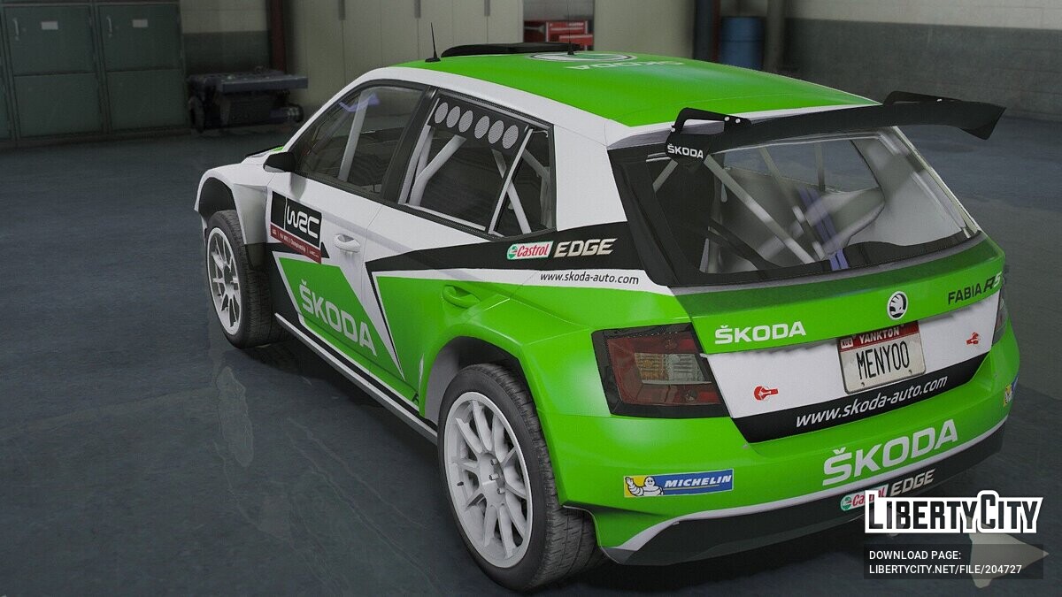 Скачать 2018 Skoda Fabia R5 WRC v1.0 для GTA 5